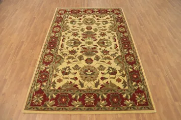 Handmade Floral Indian Area Rug 7x10