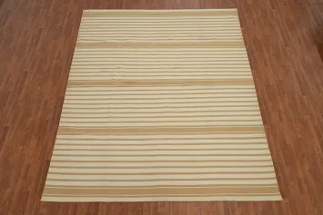 Striped Flat Weave Kilim Durrie Area Rug 9x12
