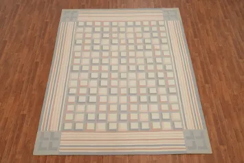 Geometric Flat Weave Kilim Durrie Area Rug 8x10