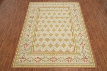 Flat Weave Kilim Durrie Geometric Area Rug 9x12