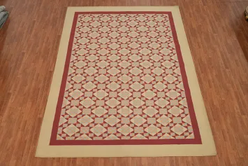Flat Weave Geometric Kilim Durrie Area Rug 9x12