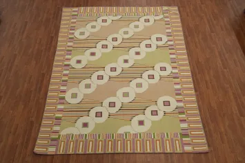 Flat Weave Kilim Durrie Nomad Area Rug 9x12