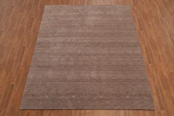 Brown Wool Tribal Gabbeh Indian Area Rug 8x10