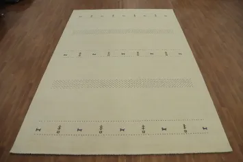 Little Animals Wool Gabbeh Indian Area Rug 8x12