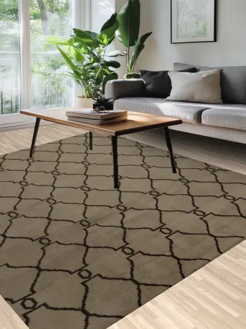 Neutral Toned Moroccan Area Rug 8x10 Perfect for Any Room