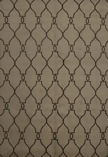 Elegant Geometric Pattern Rug in Warm Earth Tones for Cozy Homes 8x10