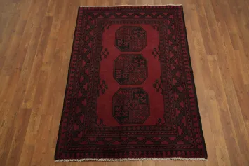 Elephant Foot Wool Balouch Afghan Rug 3x5