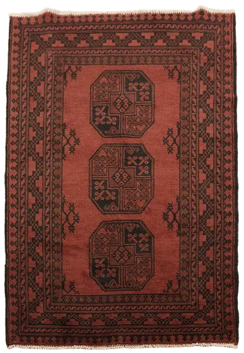 Elephant Foot Wool Balouch Afghan Rug 3x5