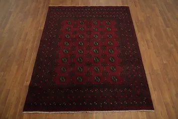 Tribal Red Balouch Afghan Rug 5x6