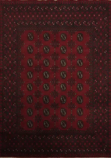 Tribal Red Balouch Afghan Rug 5x6