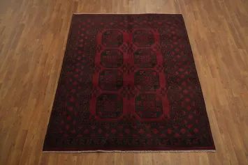 Elephant Foot Red Balouch Afghan Rug 5x6