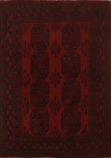 Tribal Red Balouch Afghan Rug 5x7