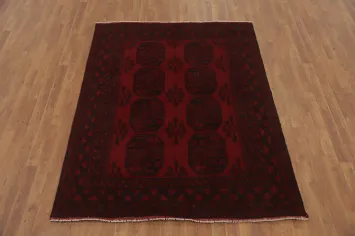 Tribal Red Balouch Afghan Rug 5x7