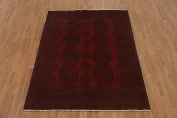 Tribal Red Balouch Afghan Rug 5x6