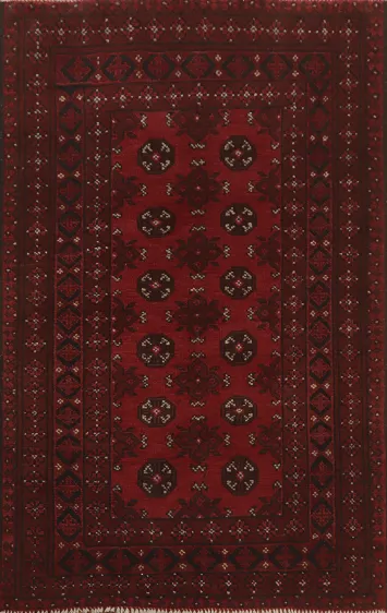 Tribal Red Balouch Afghan Rug 3x5