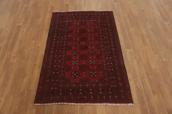 Tribal Red Balouch Afghan Rug 3x5