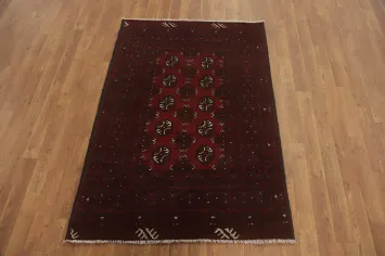 Tribal Red Balouch Afghan Rug 3x5