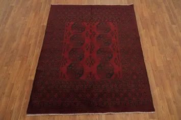 Tribal Red Balouch Afghan Rug 5x6