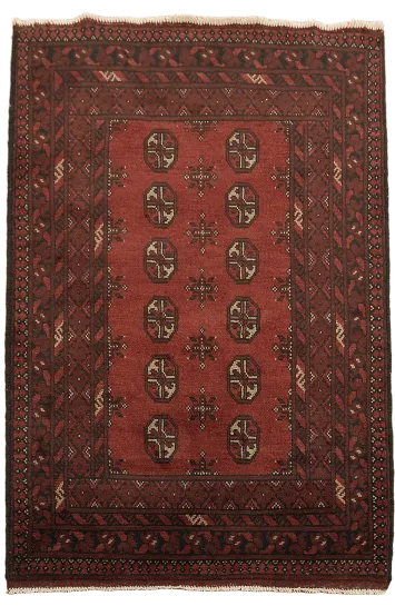 Handmade Red Wool Balouch Afghan Rug 3x5