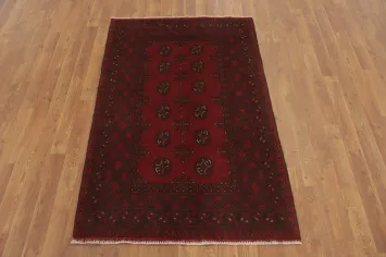 Tribal Red Balouch Afghan Rug 3x5