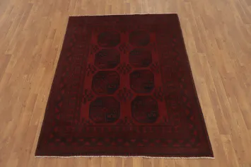Tribal Red Balouch Afghan Rug 5x6