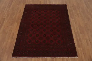 Tribal Red Balouch Afghan Rug 5x7