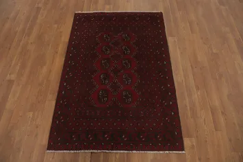 Tribal Red Balouch Afghan Rug 3x5