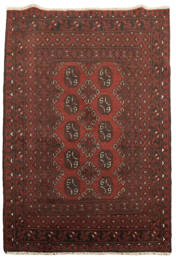 Tribal Red Balouch Afghan Rug 3x5