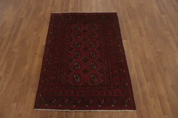 Tribal Red Balouch Afghan Rug 3x5