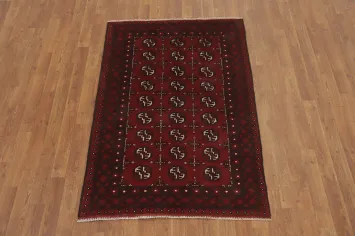 Tribal Red Balouch Afghan Rug 3x5