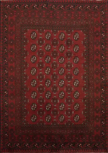 Tribal Red Balouch Afghan Rug 5x6
