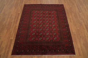 Tribal Red Balouch Afghan Rug 5x6