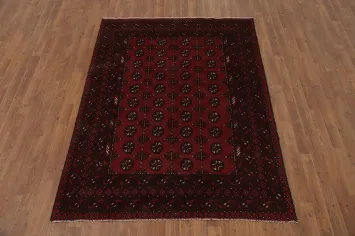 Tribal Red Balouch Afghan Rug 5x7