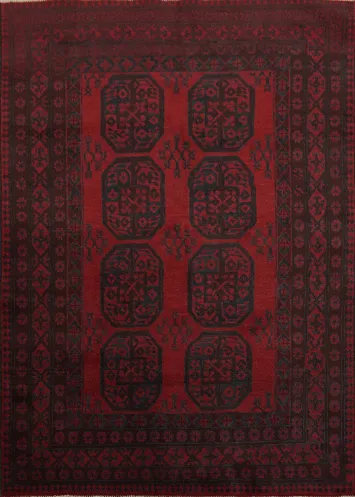 Tribal Red Balouch Afghan Rug 5x6