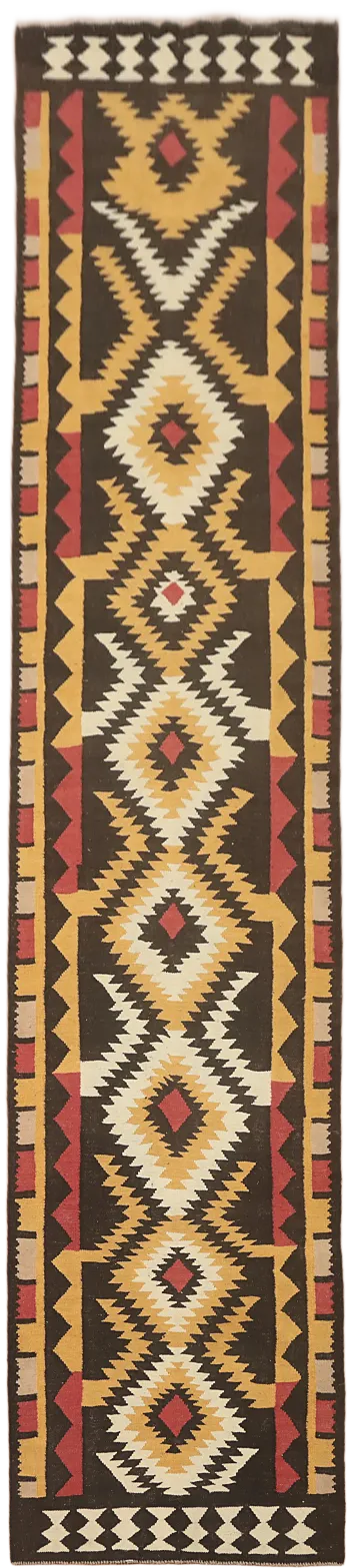 Geometric Kilim Oriental Runner Rug 3x13