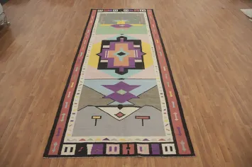 Geometric Kilim Oriental Area Rug 5x13