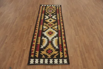 Geometric Kilim Oriental Runner Rug 3x10
