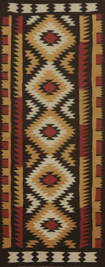 Tribal Wool Kilim Oriental Runner Rug 3x9