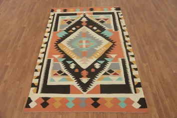 Tribal Kilim Wool Oriental Area Rug 5x8