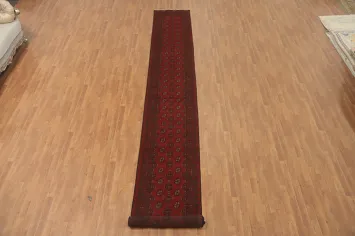 Geometric Balouch Afghan Runner Rug 3x19