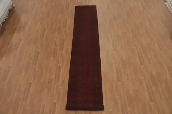 Geometric Balouch Afghan Runner Rug 3x16