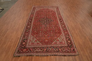 Pre-1900 Vegetable Dye Bidjar Persian Area Rug 7x12