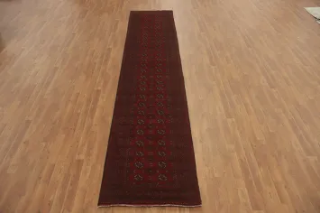 Elephant Foot Balouch Afghan Runner Rug 3x13