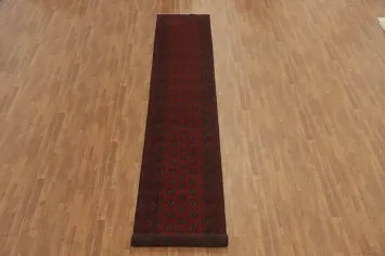 Geometric Balouch Afghan Runner Rug 3x16