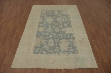 Handmade Floral Oushak Turkish Area Rug 6x9