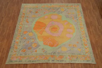 Handmade Wool Oushak Vegetable Dye Area Rug 10x10