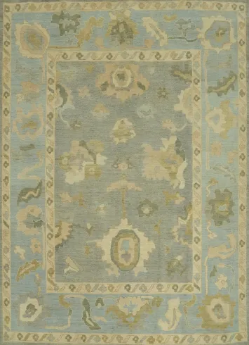 Vegetable Dye Wool Oushak Turkish Area Rug 8x10