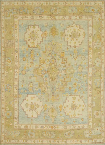 Vegetable Dye Wool Oushak Turkish Area Rug 8x10