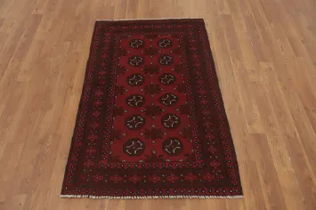 Tribal Red Balouch Afghan Foyer Rug 3x4