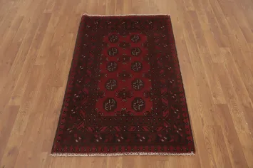 Tribal Red Balouch Afghan Foyer Rug 3x4